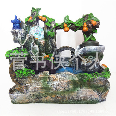 【五福臨門招財(cái)風(fēng)水輪擺件假山流水噴泉盆景霧化加濕器開業(yè)喬遷禮品】?jī)r(jià)格,廠家,圖片,噴泉設(shè)備,一江春水館-